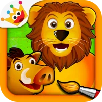 サバンナ : 子供のためのパズルとカラー